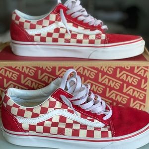 Vans Old Skool (primary check) red & white